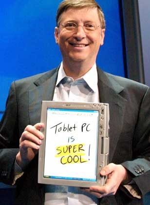 MIRCROSOFT'S BILL GATES LAUNCHES THE TABLET PC