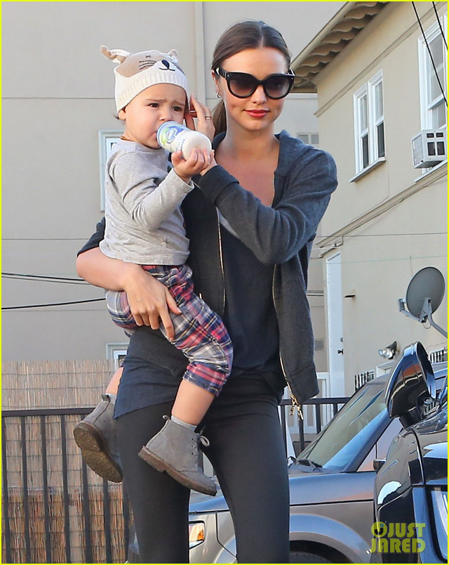 Exclusive... Miranda Kerr And Son Flynn At A Gym In Beverly Hills