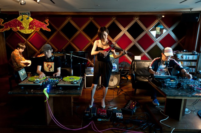 Shiuan Liu - Daphne Su - DJ Question Mark - Peng Yu-Wen  perform at the Red Bull Music Academy at Marsalis Home X Whiskey Gallery in Taipei City, Taiwan on May 25th, 2013