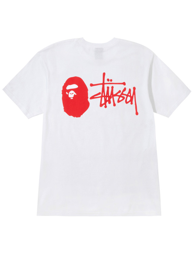StussyXBape_IllCollabTee_WhiteBack NTD1,680