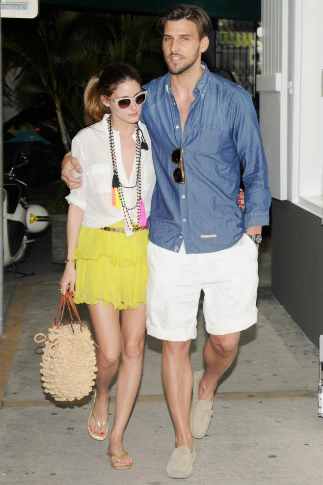 Olivia-Palermo-yellow-skirt-tassel-necklace-st-barts