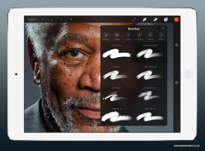 kyle-lambert-morgan-freeman-ipad-finger-painting-brushes