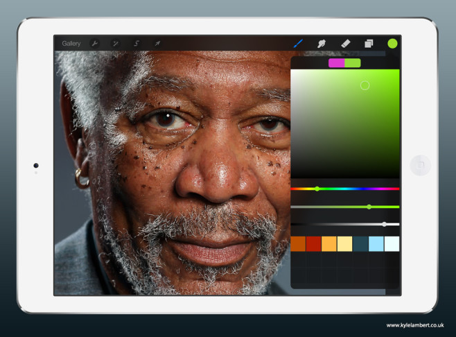 kyle-lambert-morgan-freeman-ipad-finger-painting-color