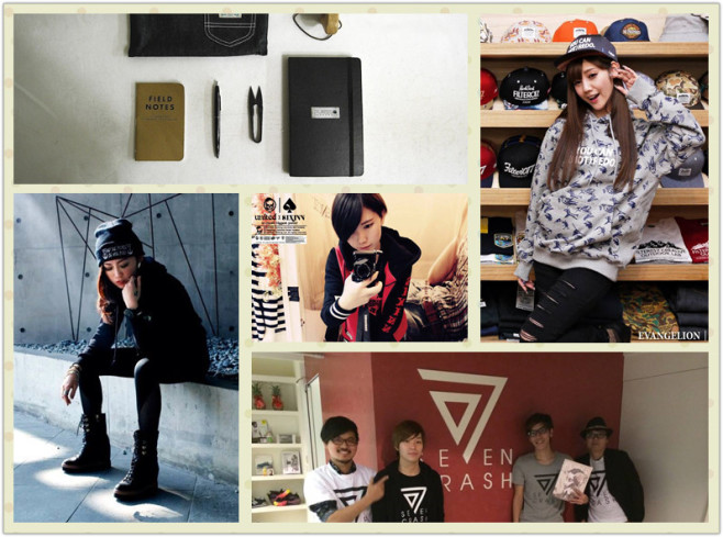 好友們的設計 (左上)pureego、(右)Filter017、(左下)HOT HEART、(中)United、(右下)7crash、
