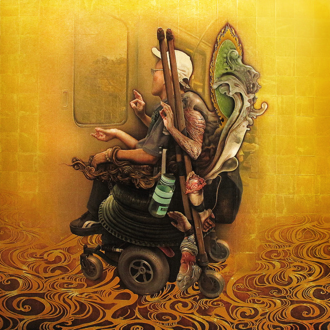 798MasterPiece_Daniel ARROYO_神聖系列 5 Sacred Series – 5_油畫Oil on canvas_190x190cm_2013 - 2014