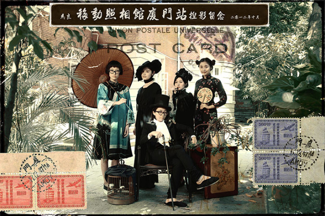 A group of women posing in historical costume