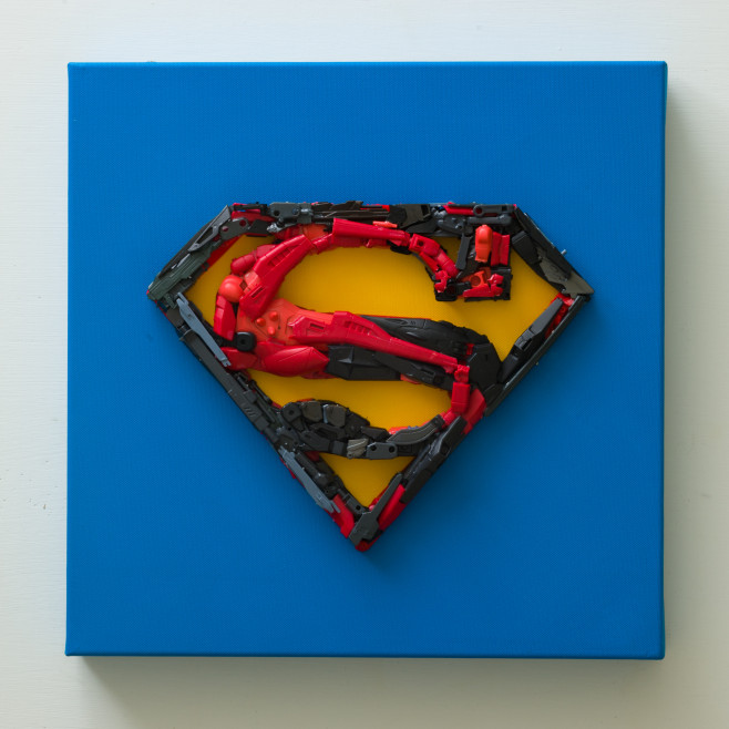 雅林藝術_林俊彬_超人_鋼彈_35x35x10cm_2011