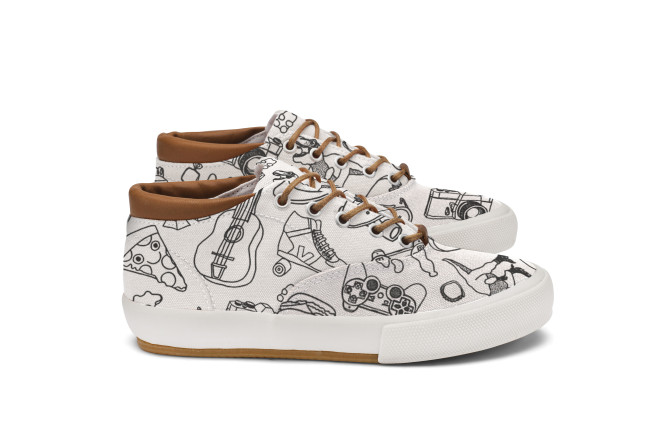 Veja x Doolittle 限量版著色凡布鞋  定價3980元(SuperMakids)