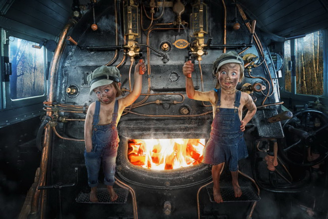 Mila Button and Lou-ke the Engine Driver