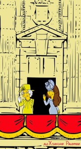 Princess-Kate-Middleton-Duchess-of-Cambridge-and-Queen-Elizabeth-Simpsonized-The-Simpsons-Buckingham-Palace-Art-Cartoon-Illustration-Style-Best-Dresses-Look-Fashion-Royal-Icon-Artist-aleXsandro-Palombo-Humor-Chic-Web-55-422x768