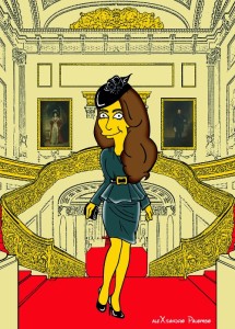 Princess-Kate-Middleton-Duchess-of-Cambridge-and-Queen-Elizabeth-Simpsonized-The-Simpsons-Buckingham-Palace-Art-Cartoon-Illustration-Style-Best-Dresses-Look-Fashion-Royal-Icon-Artist-aleXsandro-Palombo-Humor-Chic-Web38