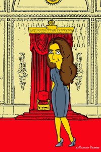 Princess-Kate-Middleton-Duchess-of-Cambridge-and-Queen-Elizabeth-Simpsonized-The-Simpsons-Buckingham-Palace-Art-Cartoon-Illustration-Style-Best-Dresses-Look-Fashion-Royal-Icon-Artist-aleXsandro-Palombo-Humor-Chic-Web49