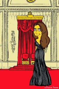 Princess-Kate-Middleton-Duchess-of-Cambridge-and-Queen-Elizabeth-Simpsonized-The-Simpsons-Buckingham-Palace-Art-Cartoon-Illustration-Style-Best-Dresses-Look-Fashion-Royal-Icon-Artist-aleXsandro-Palombo-Humor-Chic-Web51