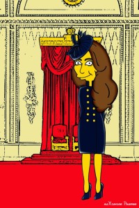 Princess-Kate-Middleton-Duchess-of-Cambridge-and-Queen-Elizabeth-Simpsonized-The-Simpsons-Buckingham-Palace-Art-Cartoon-Illustration-Style-Best-Dresses-Look-Fashion-Royal-Icon-Artist-aleXsandro-Palombo-Humor-Chic-Web52