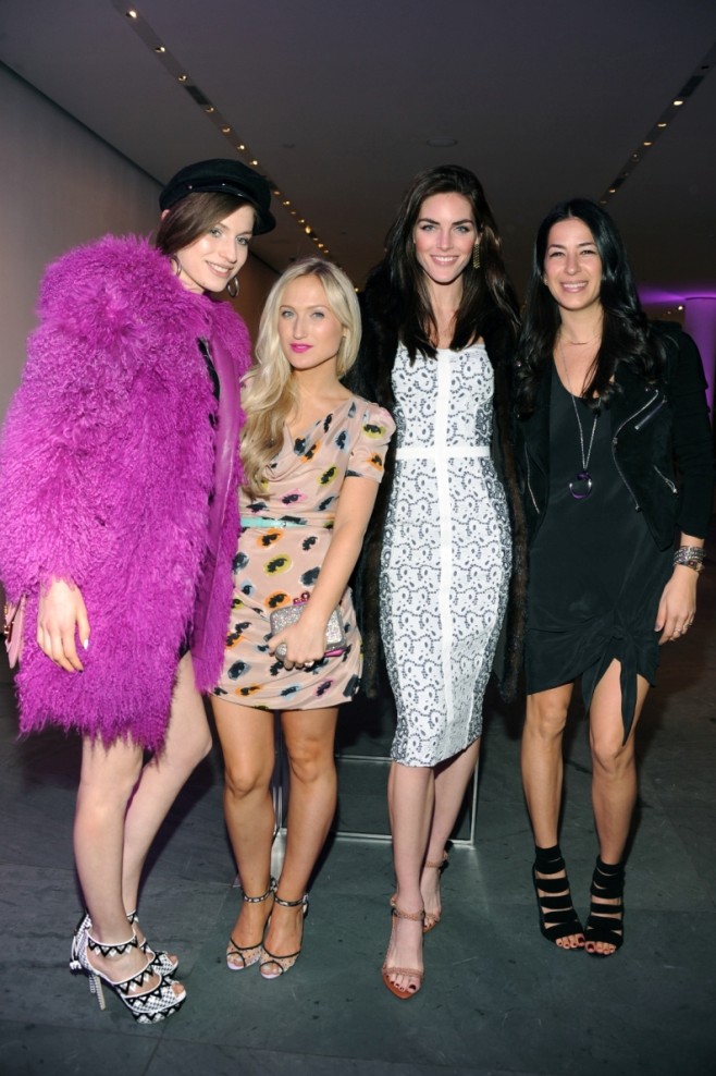 (L-R) Tali Lennox, Sophia Webster, Hilary Rhoda and Rebecca Minkoff attend the Footwear News 26th annual Achievement Awards at the Museum of Modern Art.