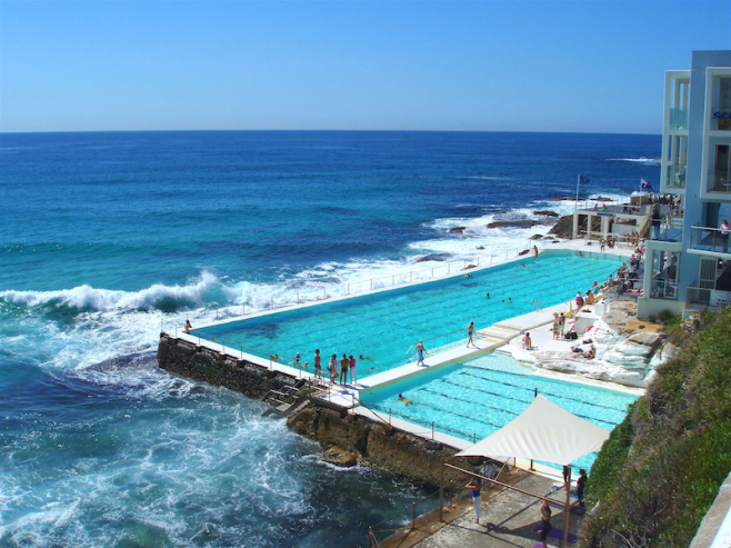tidal swimming pool and sydneys famous bondi beach