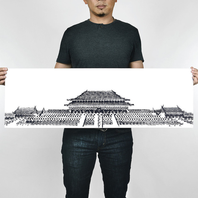 thomas-yang-prints-architectural-landmarks-with-bicycle-tire-tracks-designboom-02