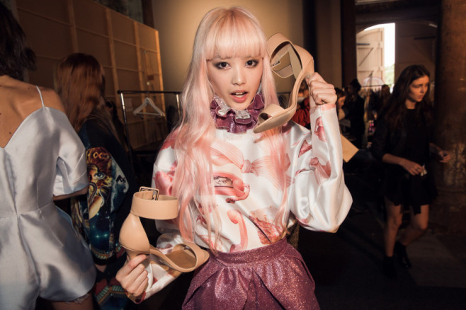 Alice McCall backstage MBFWA 2014