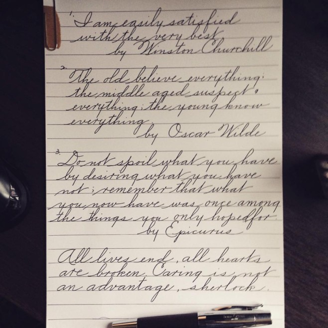 Business penmanship by Polly Bao