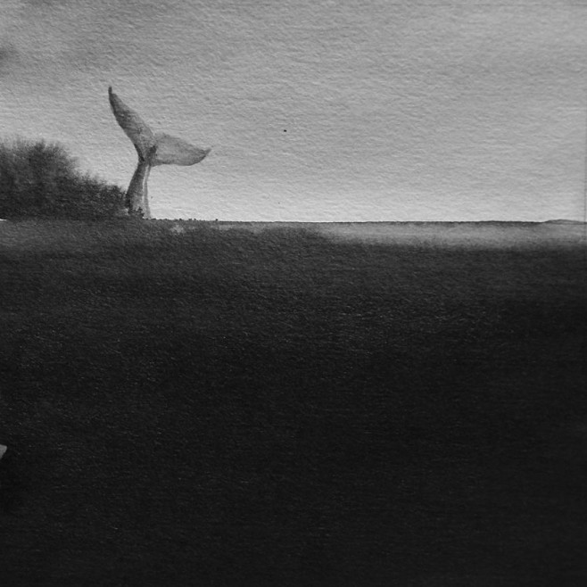 Black-and-White-Watercolor-Paintings-of-Children-and-Animal__880