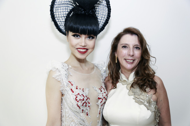 Paloma Sanchez and Jessica Minh Anh at J Summer Fashion Show 2015 1