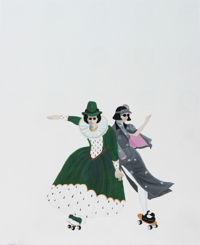 超時空文化交流 之四 100×80cm，壓克力，畫布，2014