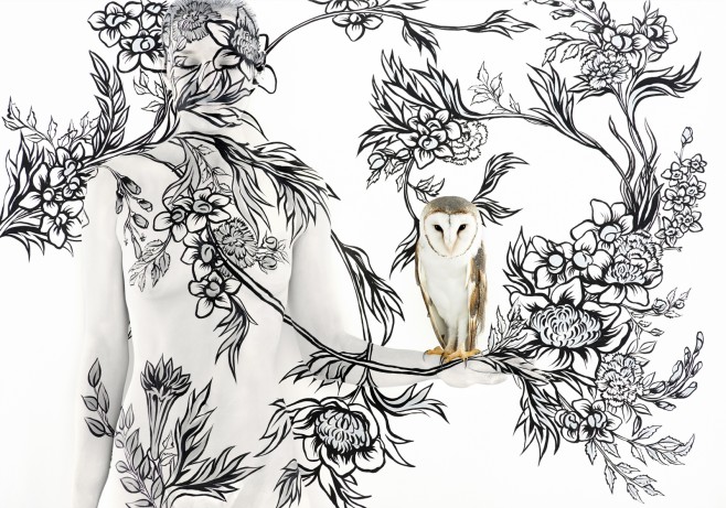Owl on Bouquet