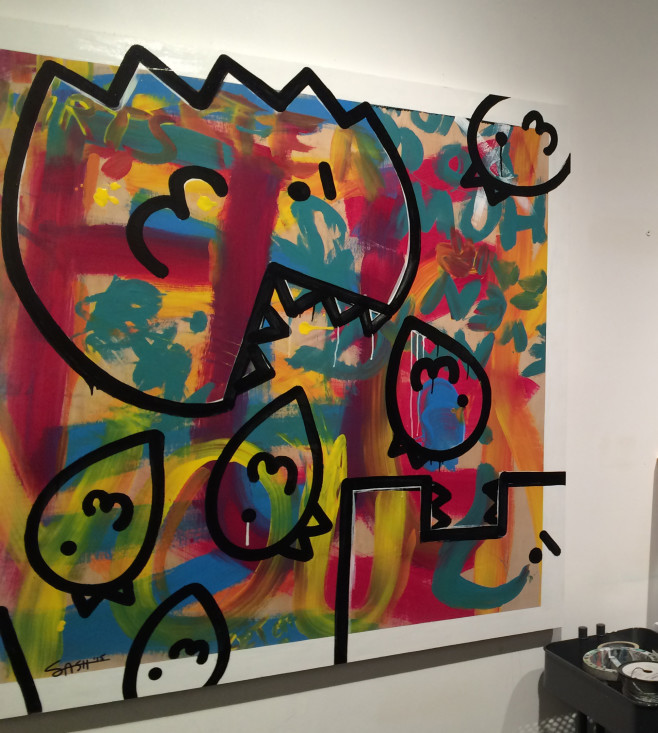 Sash "Alien Landing" 2015 48" x 48"