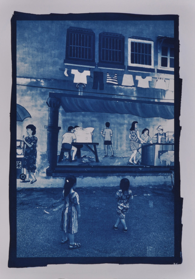 高志尊_Penang Malaysia_42X62 cm_1997_氰版攝影  (藍晒法)_Cyanotype (Blue Print)
