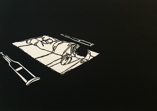 Transitions 1, 2015 21x30 cm, manual paper-cutting
