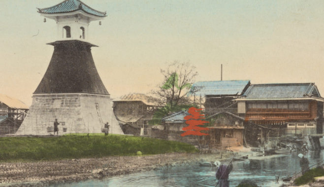 postcard_High_lantern_of_Sumiyoshi_Osaka