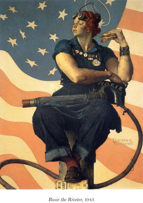 女雅卯釘工Norman-Rockwell-Rosie-the-Riveter