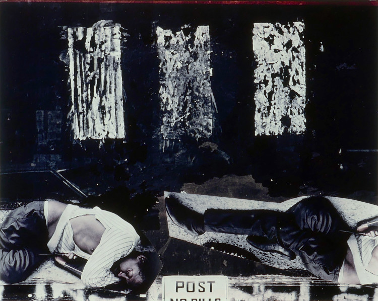 李小鏡｜遊民–禁止招貼　攝影蒙太奇、Type-C彩色沖印、67x82.5cm　1988　台北市立美術館提供
