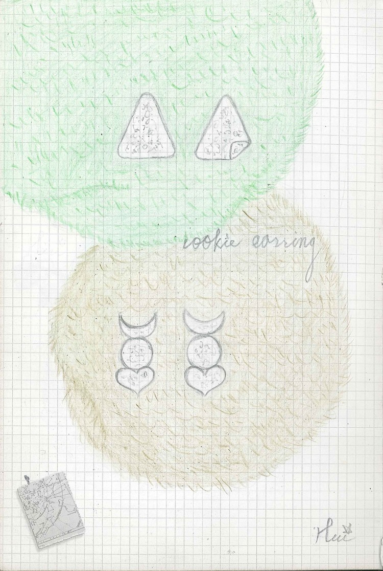 cookie earring- triangle