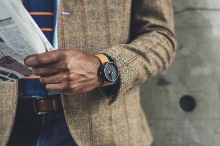 4th Dimension Watch (Black Tan Leather)-1