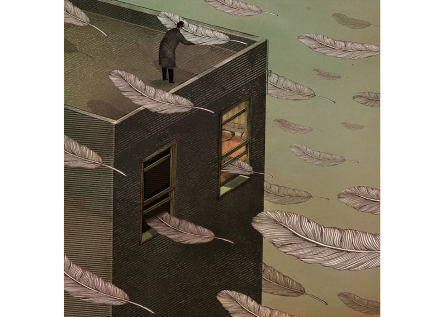 鄒駿昇於 2011 年拿下波隆納插畫首獎的作品《舞之羽》