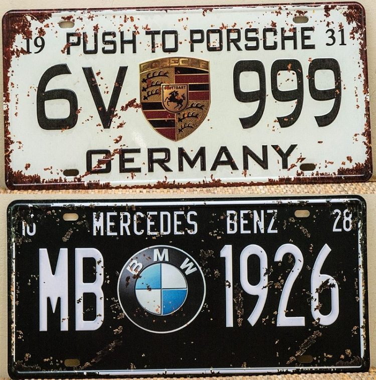 license plate-vert