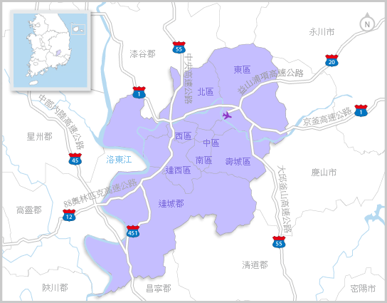 大邱分區圖